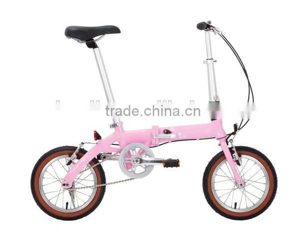 hi-ten steel 6 speed 12 inch folding bicycle for girl