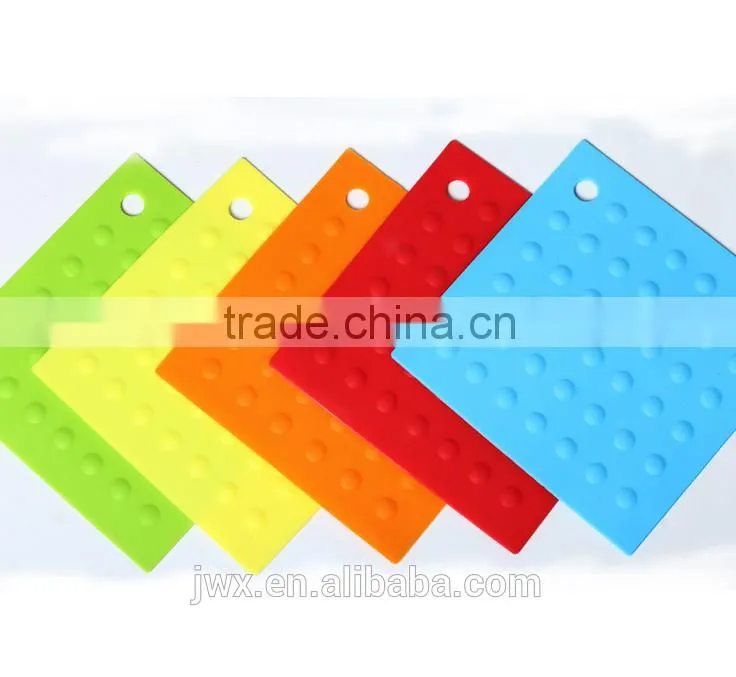 wave design round silicone mat for dish plate and pot
