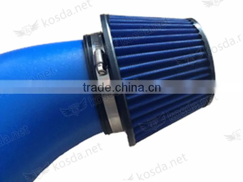 Universal plastic intake tube, blue/red cold air intake kits