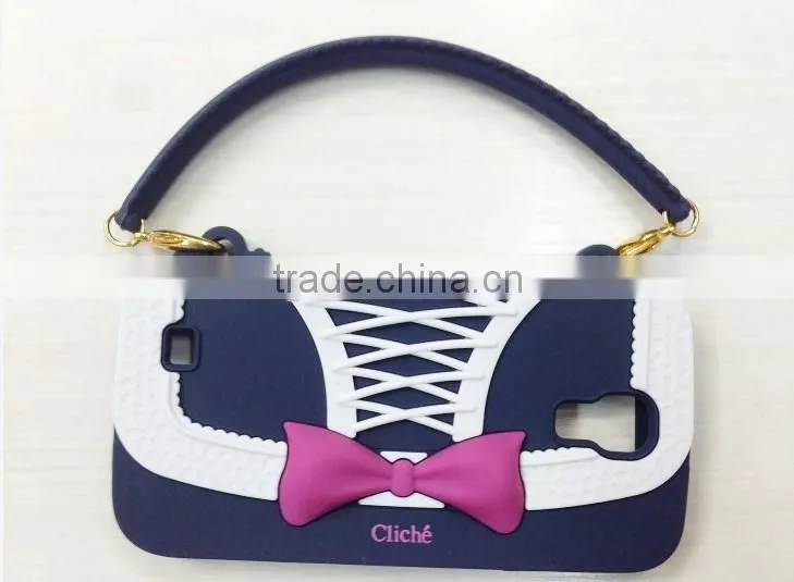 2013 Newest Silicone Bowknot Wallet Fancy Luxury Cell Phone Cases for Sumsung 9300/ 9500/ 7100 "11"