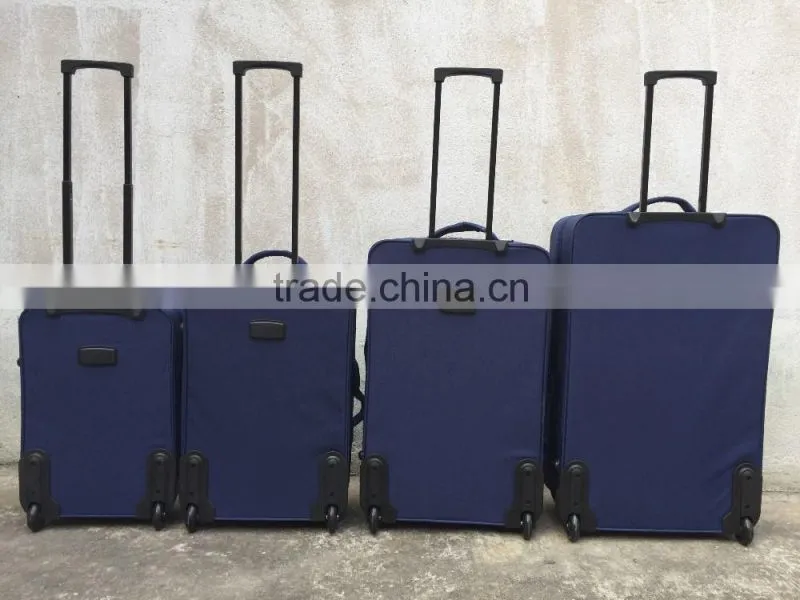 Inventory stocklot polyester 4pcs trolley luggage set