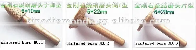 6mm sintered diamond mounted points