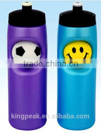 28oz Eco friendly Unique design football type PE water bottle and sports bottle