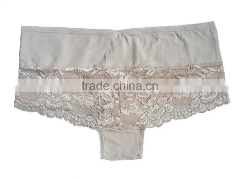 OEM high quality women panties spandex and cotton soft lace panties