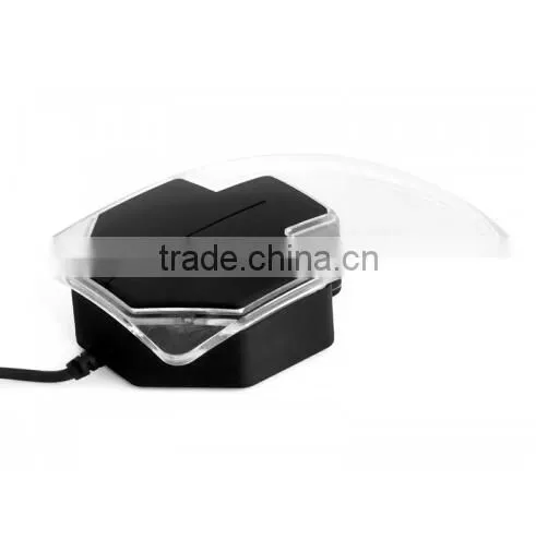Computer USB Wired Optical LED Transparent Mouse