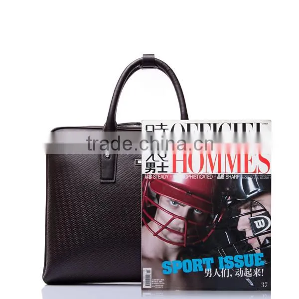 Luxury leather notebook bag men business executive bag