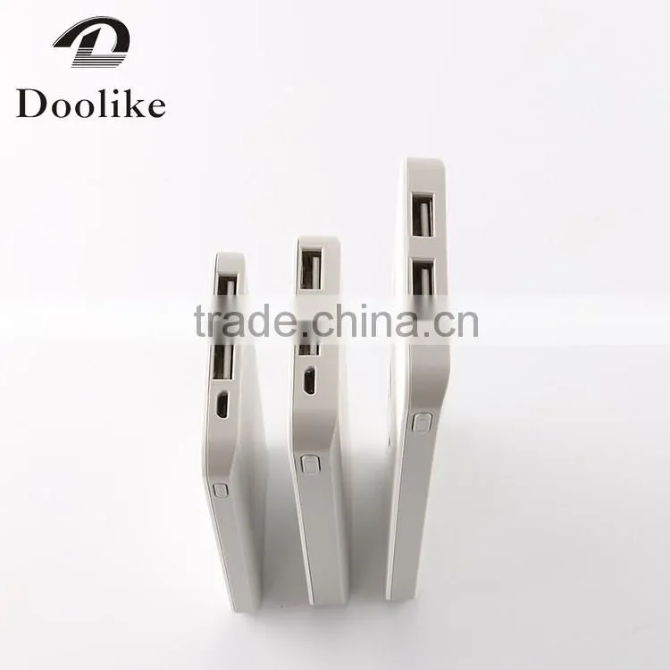2016 Newest high quality Mobile Power Bank For Phone 4000mA/6000mA/8000mA from Doolike