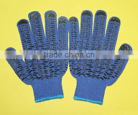 50-75g 10gauge computer machine PVC Dotted gloves for construction use