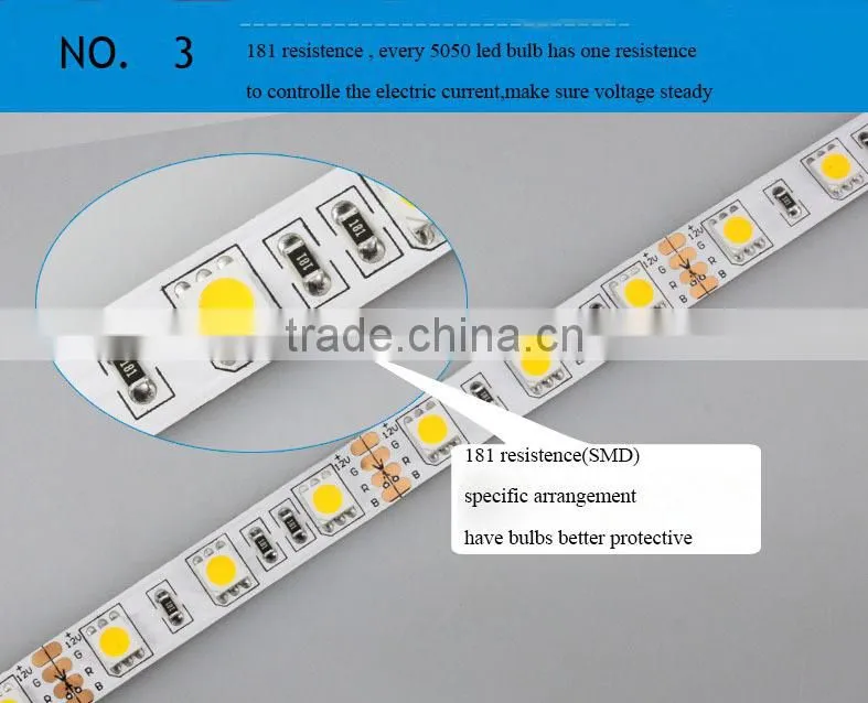 SMD5050 60leds IP65 flexible LED Strip lights 12v
