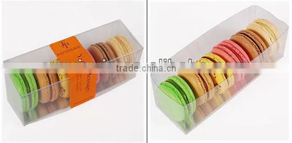 eco-friendly transparent macaron packaging boxes