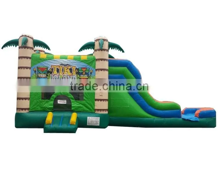 Inflatable Tiki Island Bounce Water Slide
