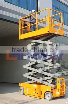 Pull around single person hydraulic lifts elevator for aerial working