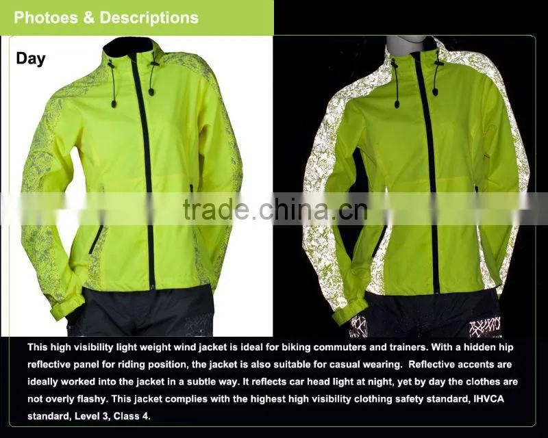 women's wind jacket reflective jacket sportswear