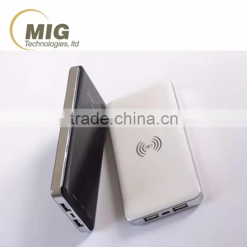 For samsung S6 10000mAh Mobile Power Bank Wireless Charger Charging Pad Qi-Enabled Phones