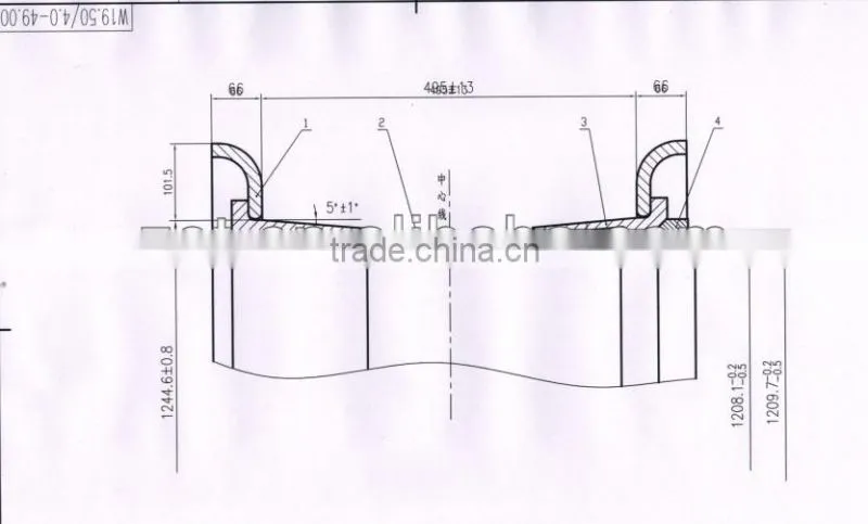 dump truck rim 19.50/4.0-49