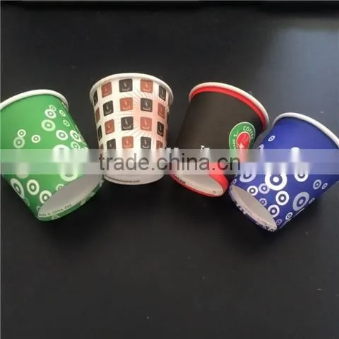 Disposable classical printed single wall coffee paper cups, china alibaba paper cups supplier