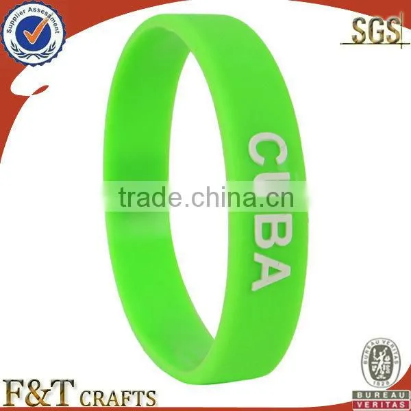 fashion thick custom cheapest debossed silicone allergy bracelet for cancer clarity