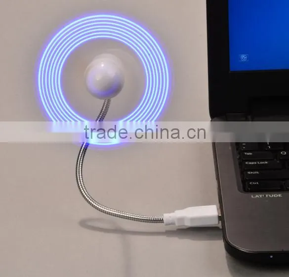 Creative Mini Flexible LED Display Clock Mini Usb Fan With Switch SV025967