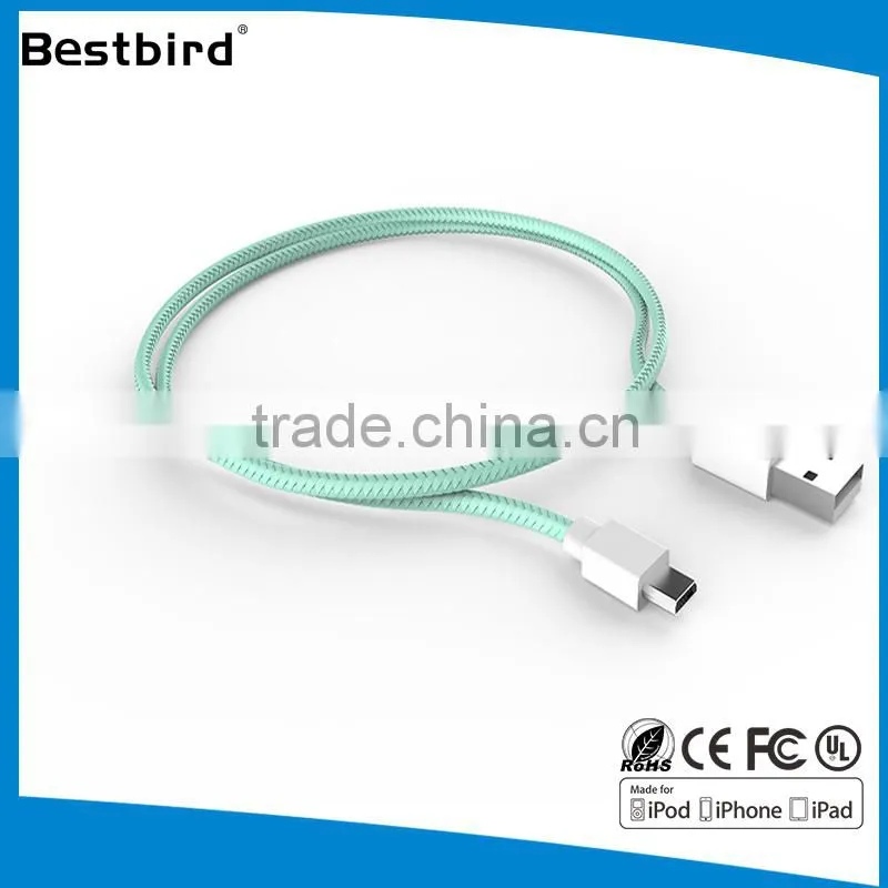 oem new white gold silver ends flat 100cm 1m 3ft two sided usb cable