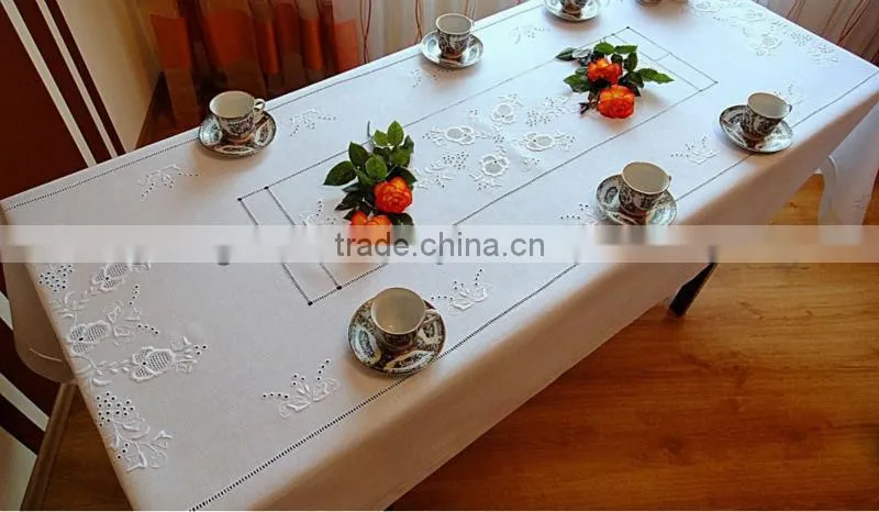 hand embroidery table cloth