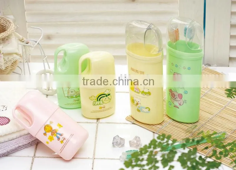 high grade plastic travel toilet things box , tooth brush for promotion items3096
