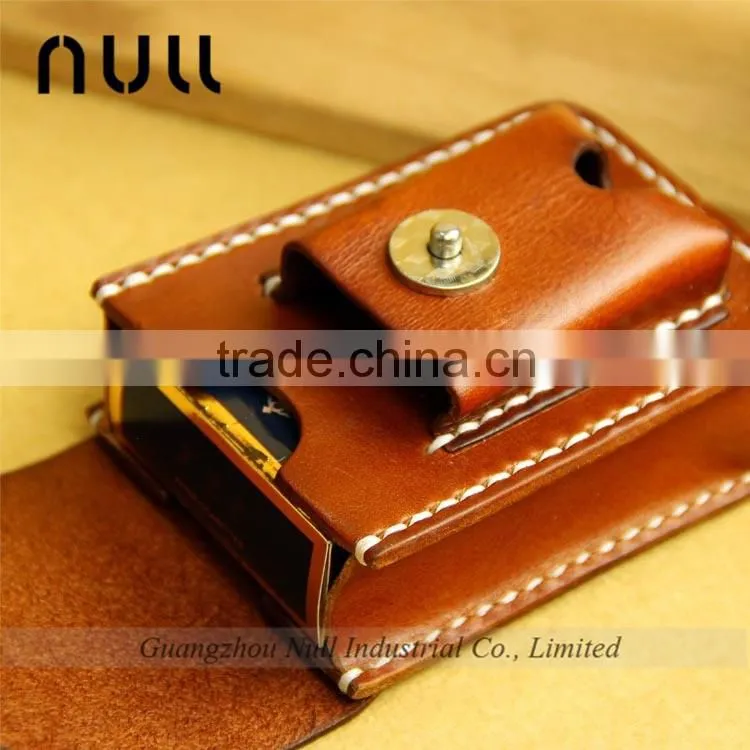 wholesale price genuine leather cigarette holder case