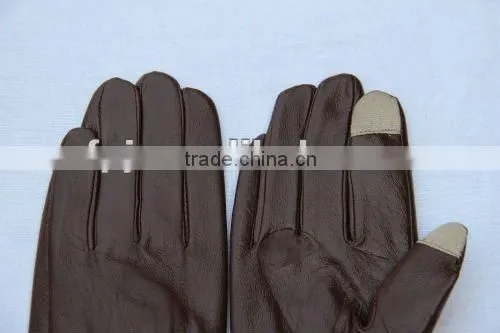 Fashion Elasticity Cuff Ladies's Leather Touch Screen Glove
