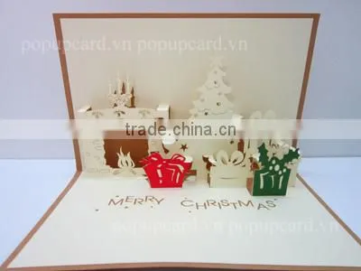 Viet Nam Carrying (dried flowers) new 3d greeting card