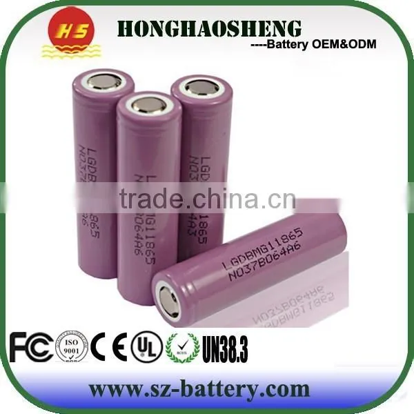 Hot New products for 2015 LG MG1 2900mah e bike li ion battery 18650 rechargeable lithium battery