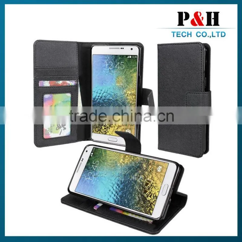 Hot New Products 2015 Stand Wallet Leather Case For Samsung Galaxy E7