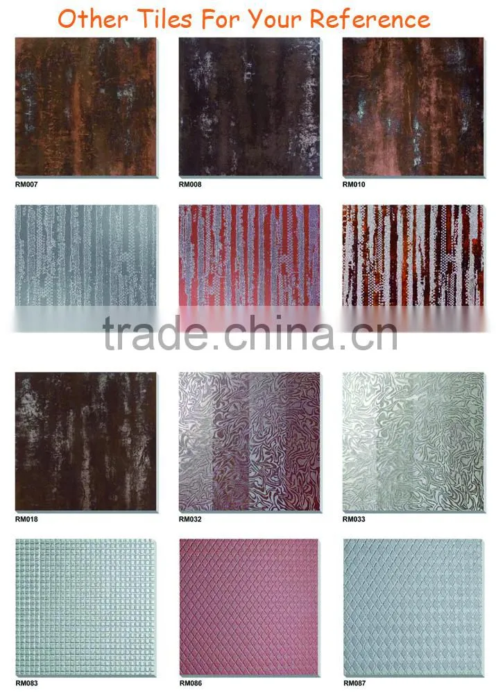 China foshan 3d best selling Glazed inkjet metallic ceramic floor tile 60x60