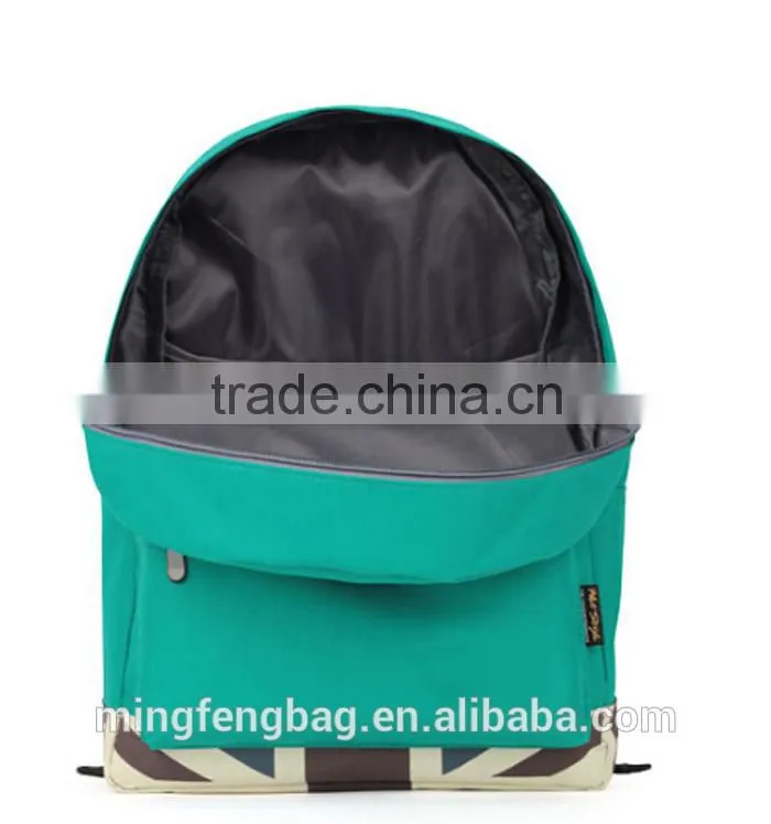 Custom High Quality Nylon Print Fabric High School Student Backpack Bag For Girl