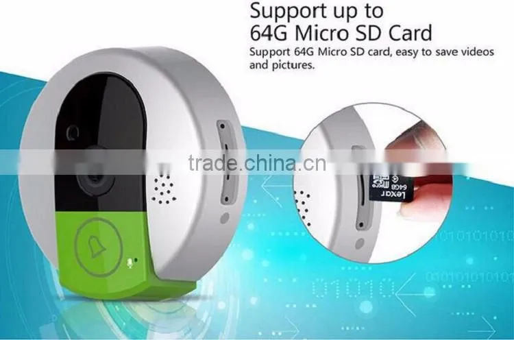 Vstarcam C95 Wireless IR Wifi Video Smart Doorbell Door Phone 720P HD Camera Support 64GB TF Storge Work With PC, IOS , Android