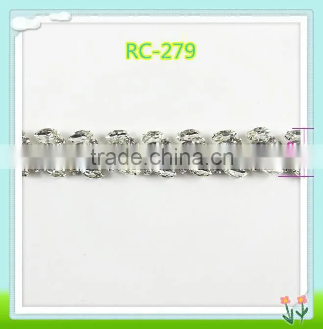 2015 Fashion new chain trims with crystal