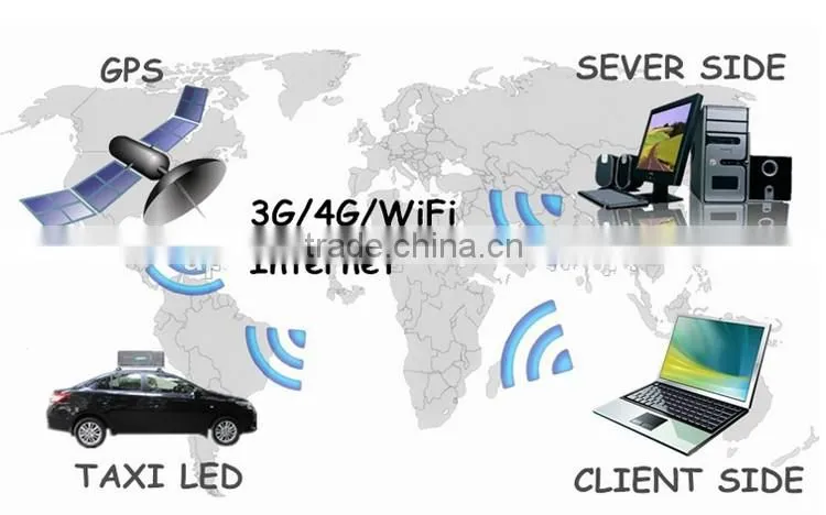 wholesales P6 HD taxi roof outdoor advertising led display screen sign for message