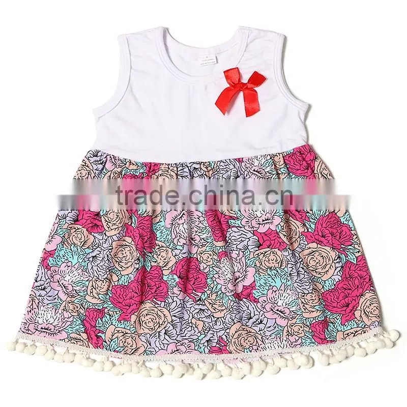 Comfortable yiwu baby clothing 100% cotton frock design for girls 2016
