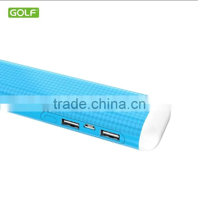 7800MAH dual outputs mosaic power bank portable charger universal charger with bright LED torch