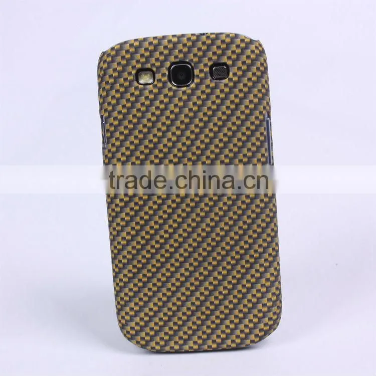 2013 hot selling mobile phone samsung i9300 Carbon Fiber patterns phone case SX004-3