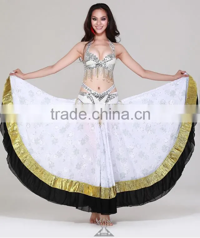 Black & Yellow Belly Dance Gypsy Skirt (QC1294)