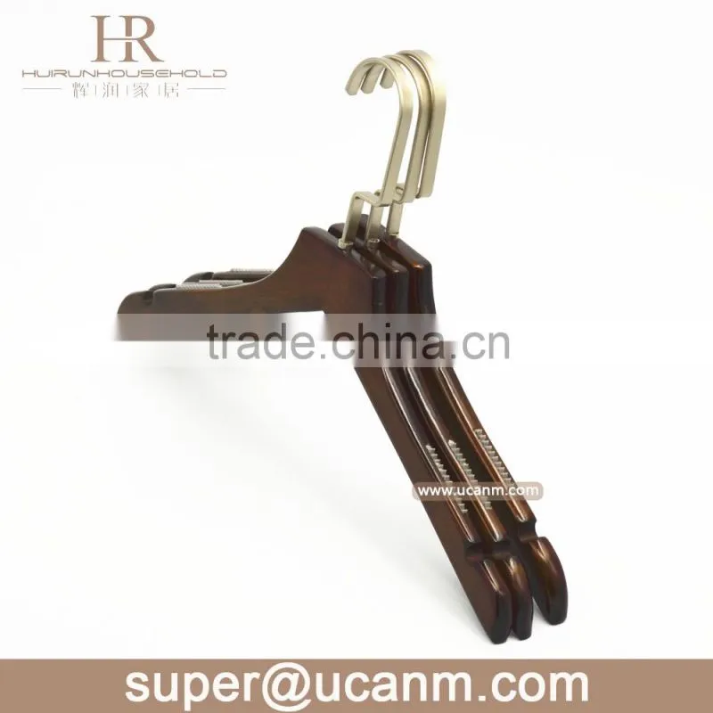 HRW-66P0V Antique lotus wooden clothes hanger