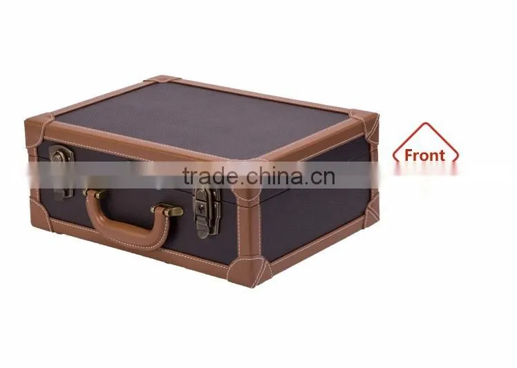 professional pvc leather skin crocodile pattern makeup cosmetic case with clasp