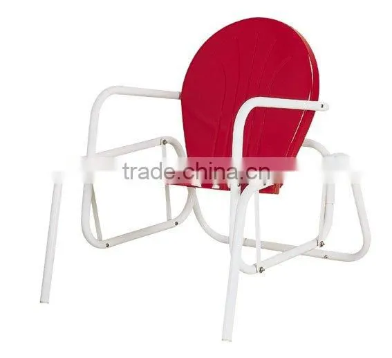 Single seat glider metal chair