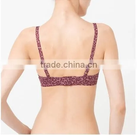 2014 new arrival ladies underwear flower seamless wireless soft comfortable bra