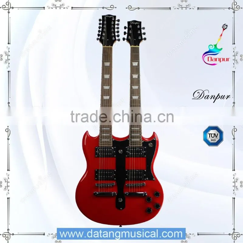Double neck unfinished DIY electric guitar kit