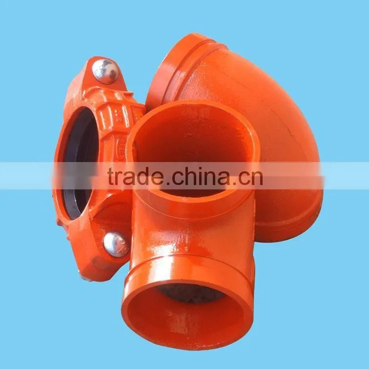 20% discounted grooved fittings /ductile iron threaded 90degree elbow