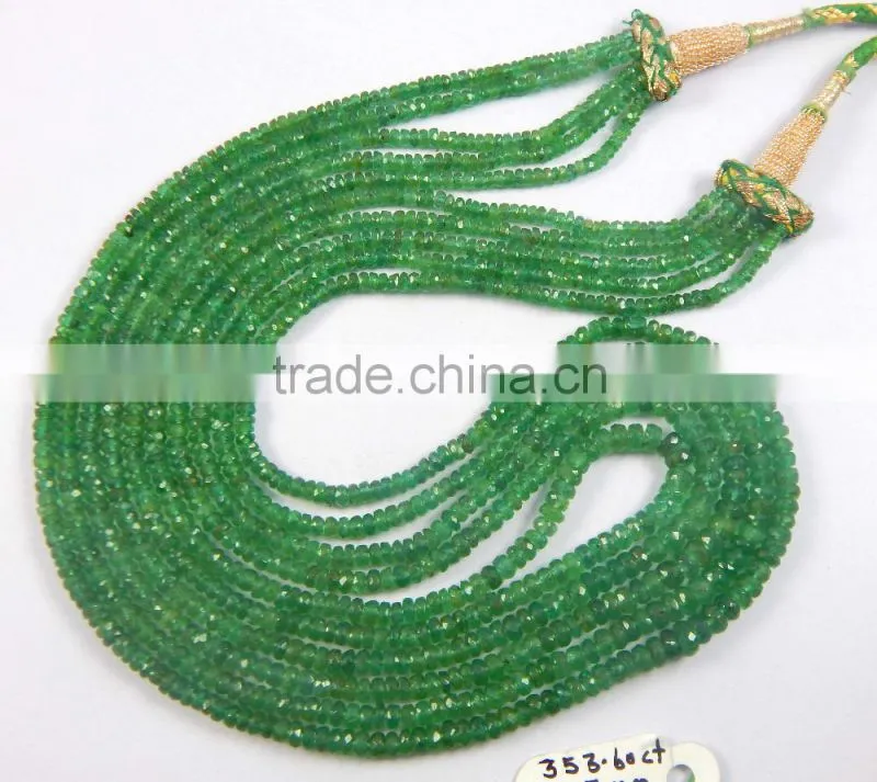 Emerald Gemstone Beads Necklace Precious gift necklace