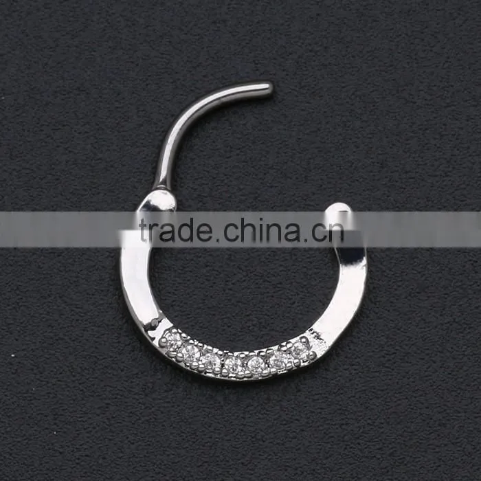 Yiwu Factory Sell Brass Jewelry Multi Gems Directly Nose Rings Body Jewelry Wholesale