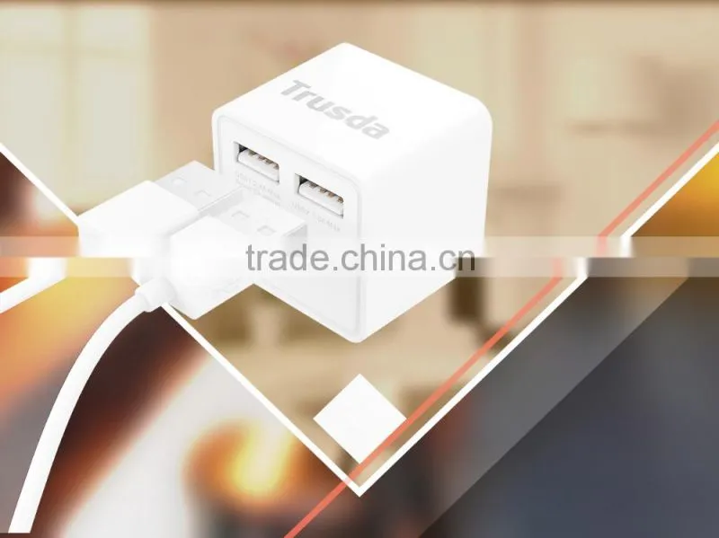 2016 USB 5V 3.4A 17W AC Adapter USB Wall charger with 2 port USB Charger 3C PSE FCC UL