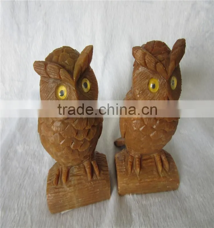 Factory direct customized quartz crystal colorful owl for home decor