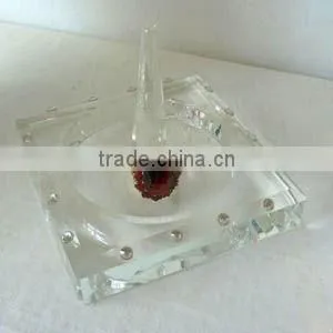 square crystal ring holder